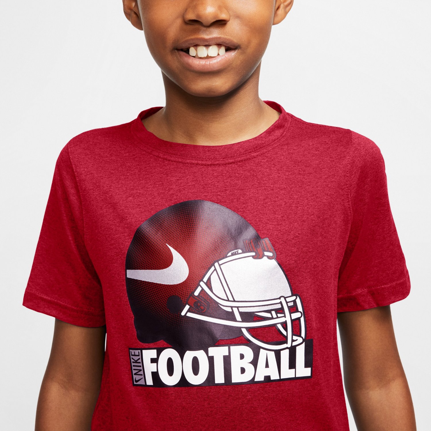 Nike Boys' Sportswear Football Helmet Graphic Tshirt Academy