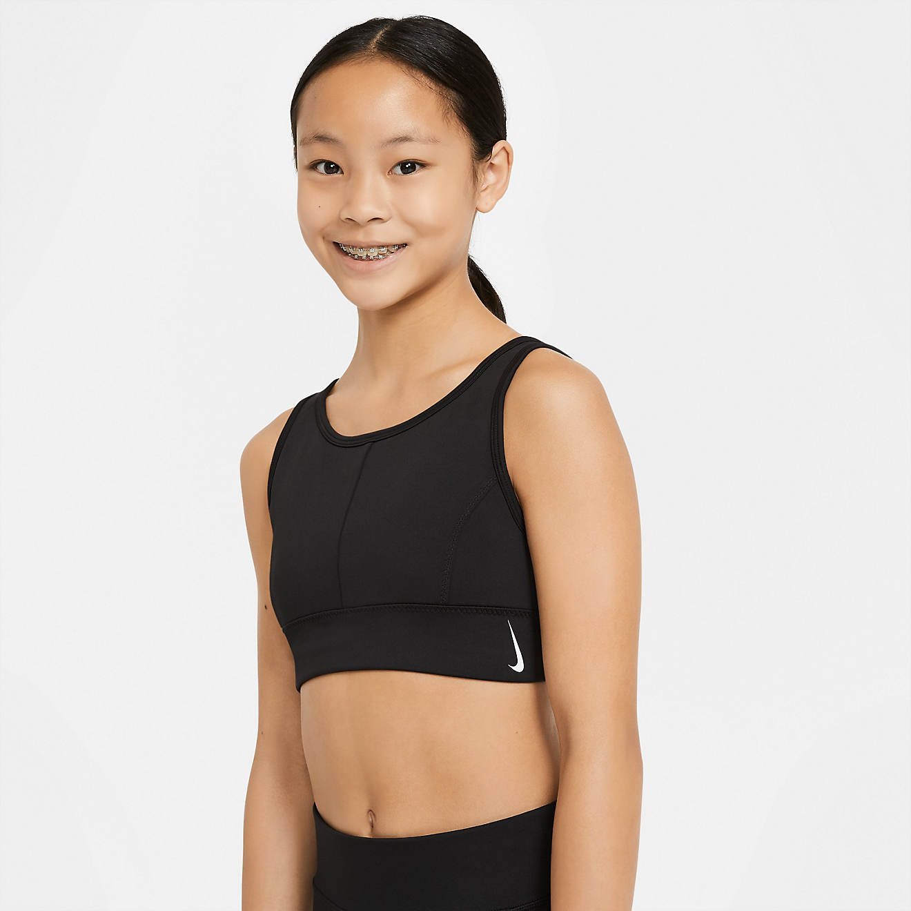 Nike Girls' Swoosh Luxe Sports Bra                                                                                               - view number 1