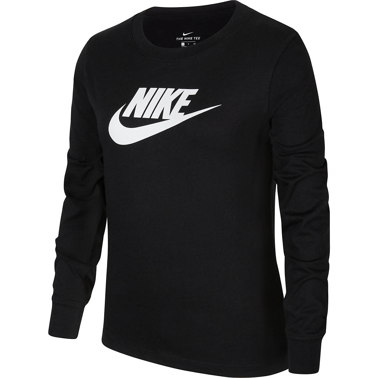 Nike Girls' Sportswear Basic Futura Long Sleeve Graphic Shirt                                                                    - view number 1