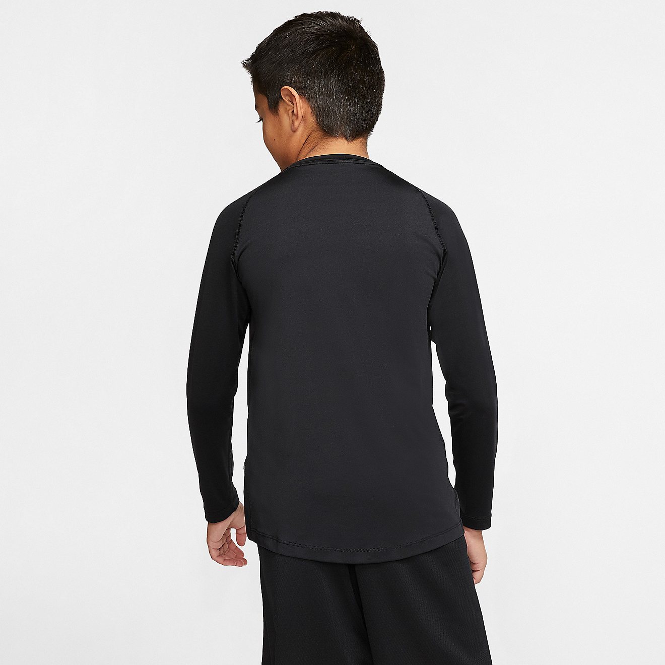 Nike Boys' Fitted Long Sleeve Graphic Training T-shirt                                                                           - view number 2