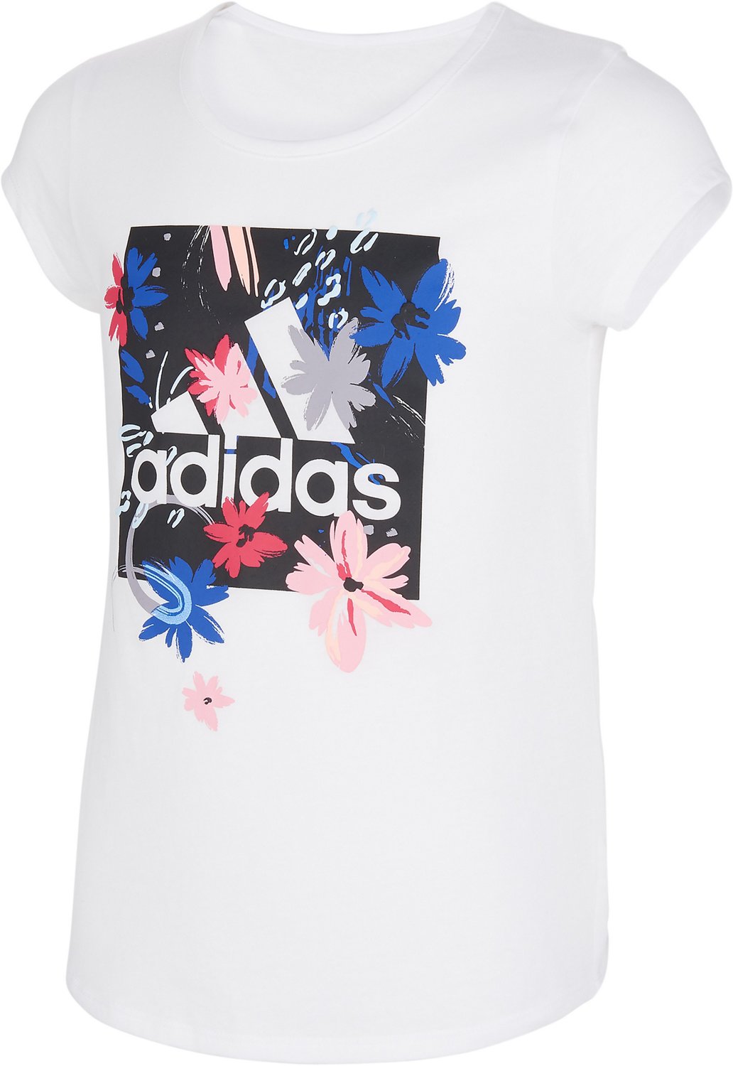 adidas Girls' Scoop Neck Floral Graphic T-shirt | Academy