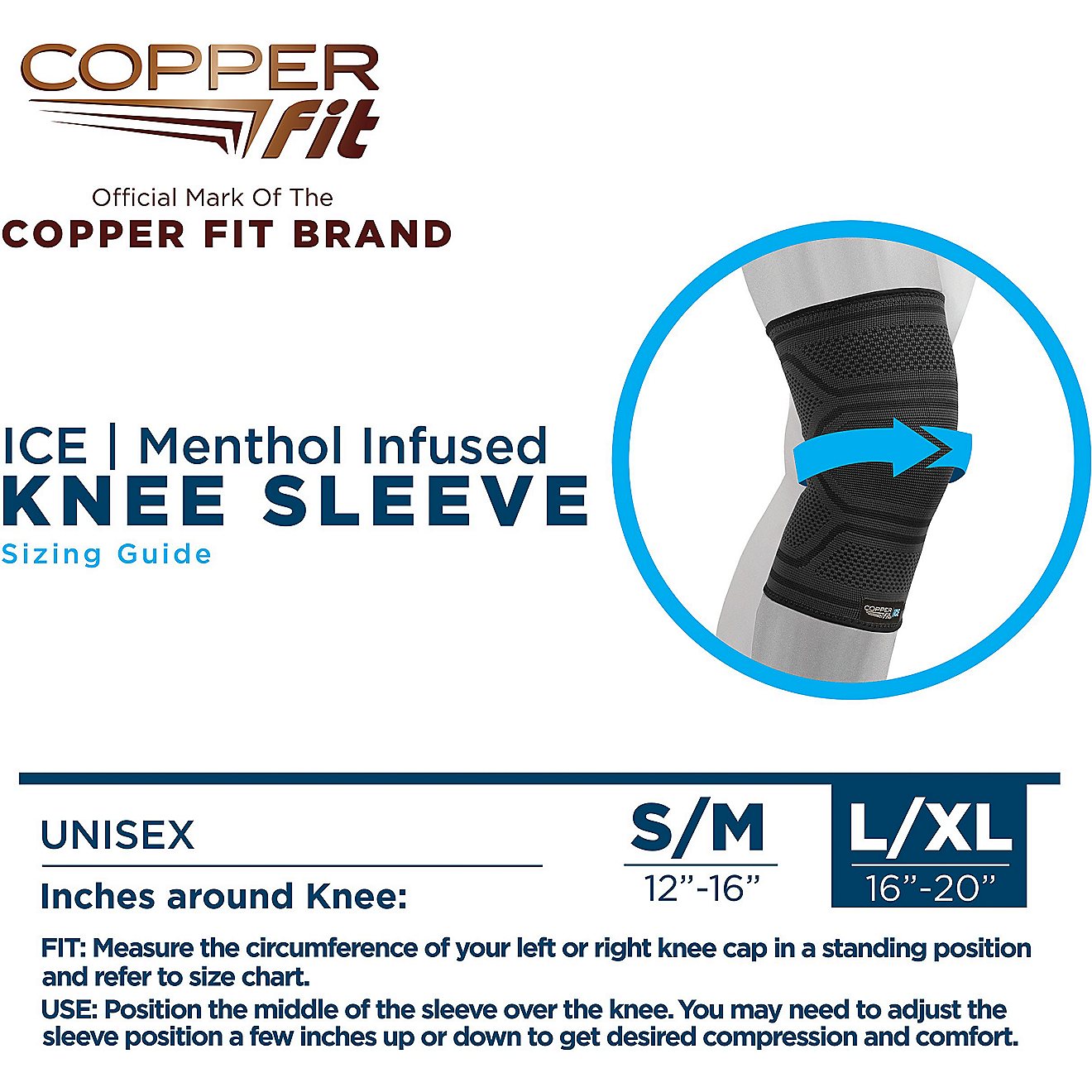 Copper Fit Small/Medium Ice Knee Sleeve                                                                                          - view number 5
