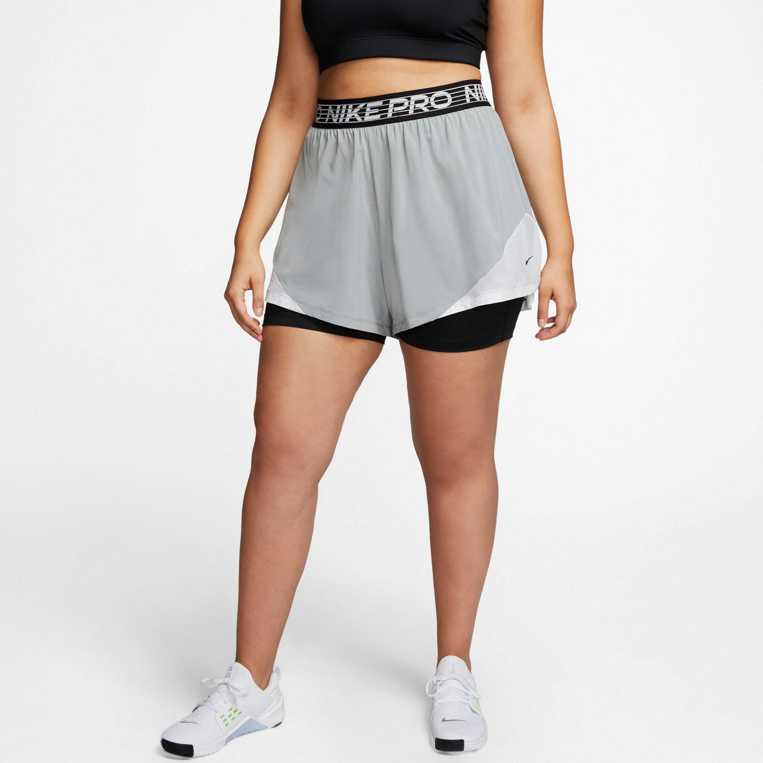 Nike Women's Pro Flex 2-in-1 Plus Size Training Shorts | Academy