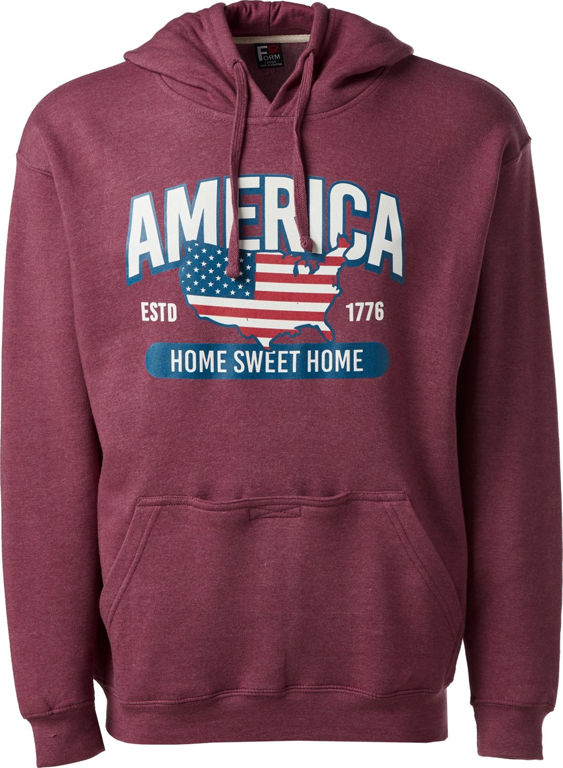 Academy Sports + Outdoors Men's Home Sweet Home Patriotic Hoodie Academy