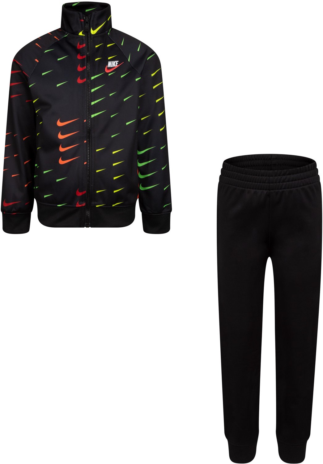 black nike swoosh tracksuit