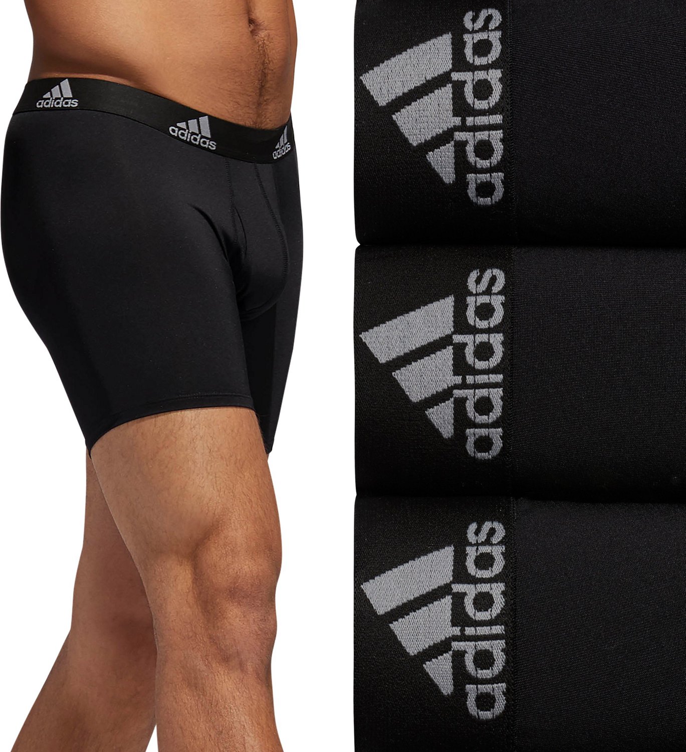 Adidas Men's Performance Boxer Briefs 3Pack Academy