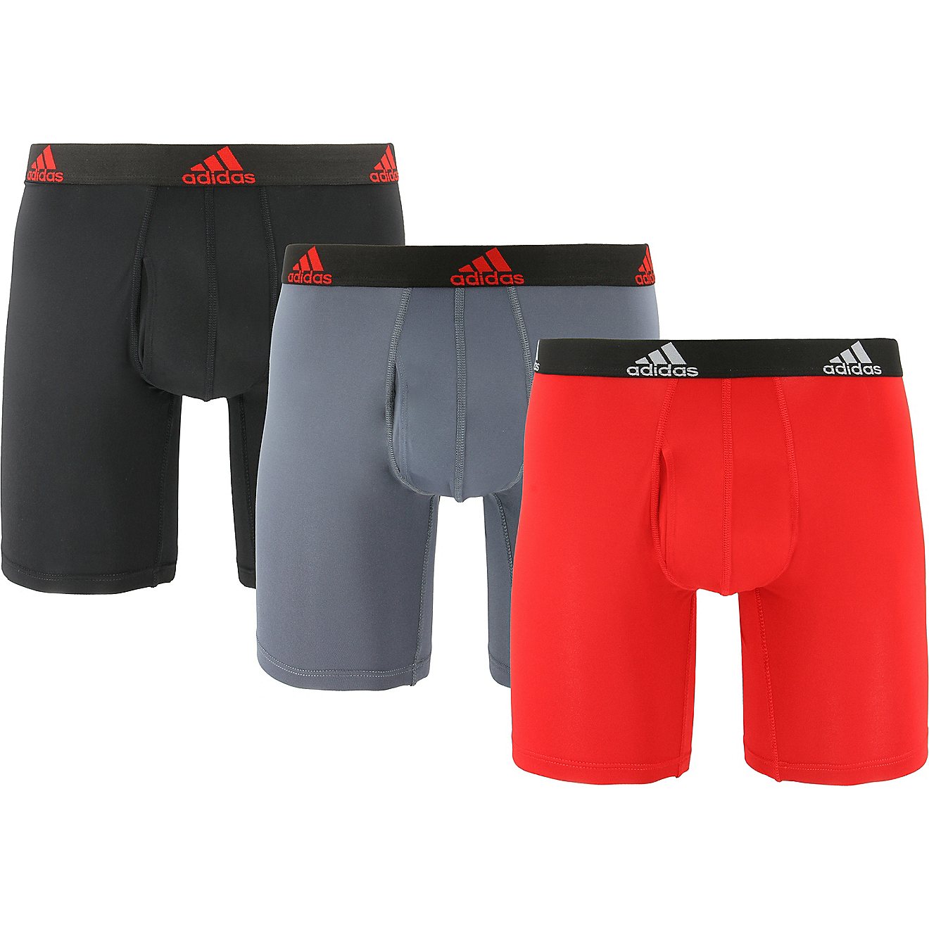 Adidas Men's Performance Long Boxer Briefs 3-Pack                                                                                - view number 5