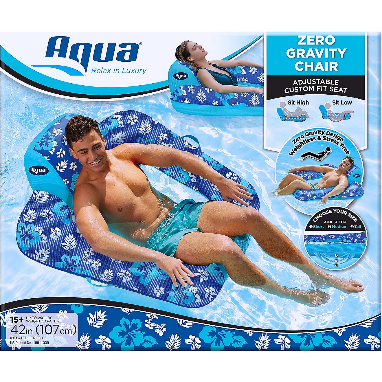 Aqua-Leisure Zero Gravity Printed Pool Chair                                                                                     - view number 3