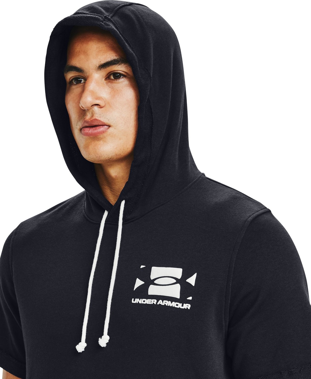 under armour men's sportstyle terry short sleeve hoodie