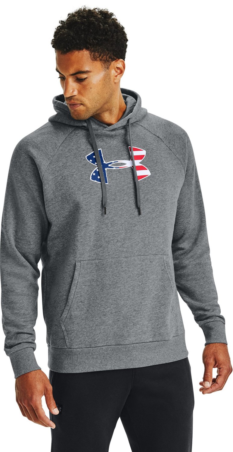 Under Armour Men's Freedom Rival Big Logo Flag Hoodie Academy