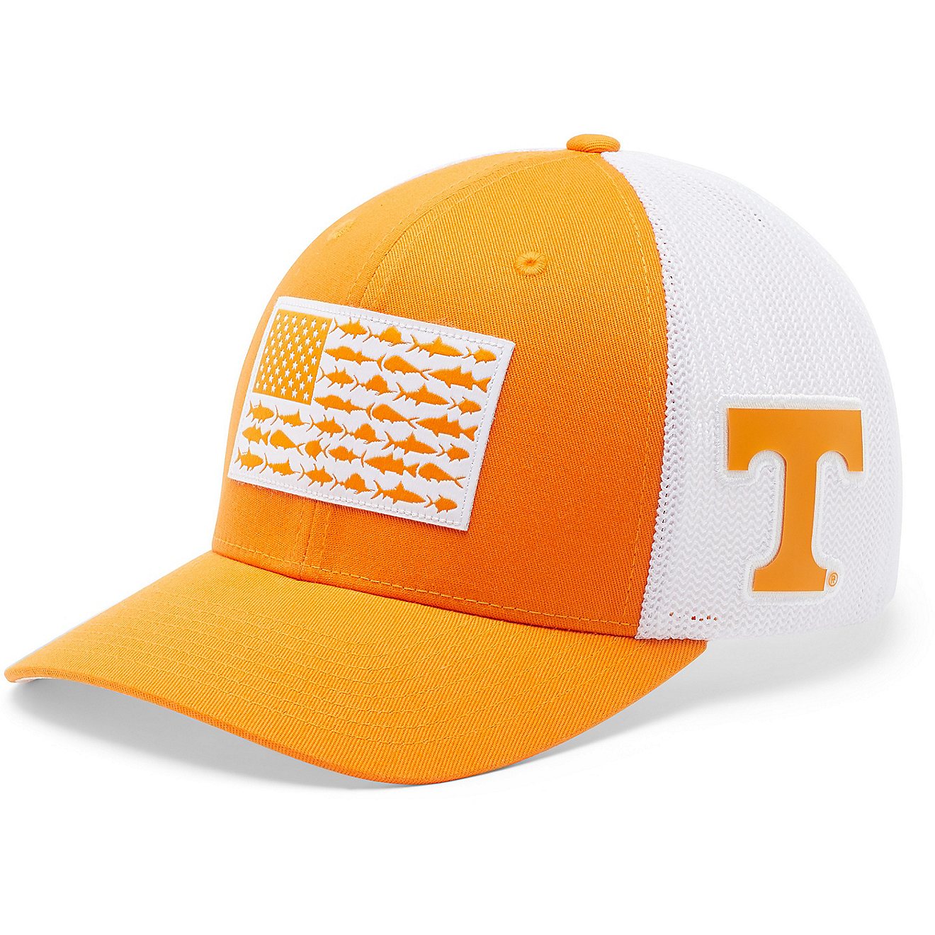 Columbia Sportswear Men's University of Tennessee Mesh Fish Flag Ball Cap                                                        - view number 1
