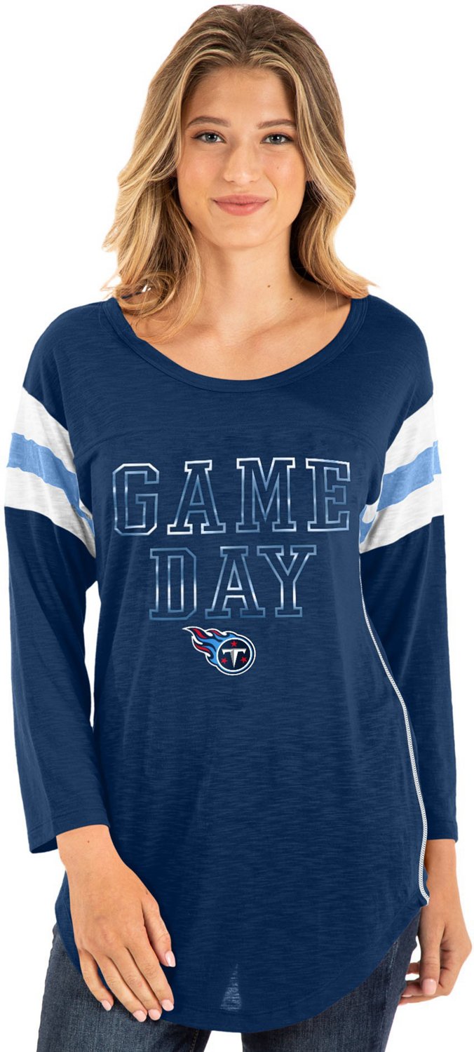New Era Women's Tennessee Titans Poly Slub Contrast 3/4 Sleeve Tshirt Academy