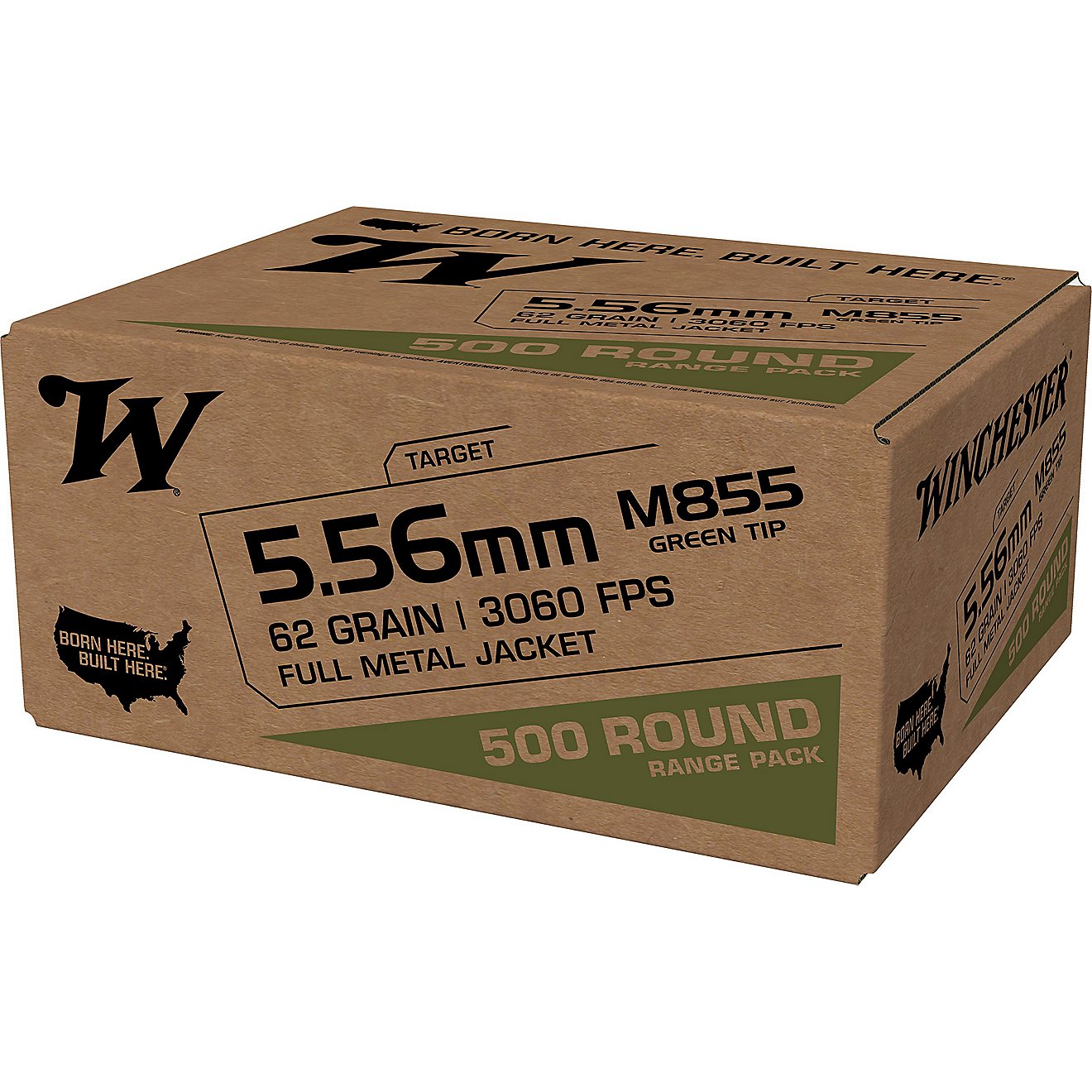 Winchester USA 5.56mm M855 Full Metal Jacket Lead Core Ammunition - 500 Rounds                                                   - view number 1