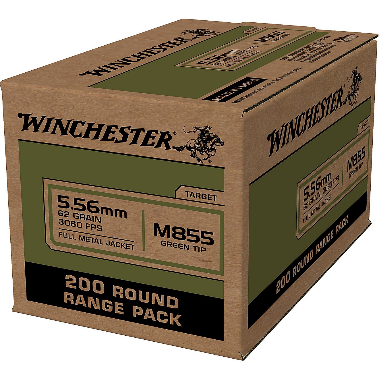 Winchester USA 5.56x45mm M855 Full Metal Jacket Lead Core Ammunition - 200 Rounds                                                - view number 3