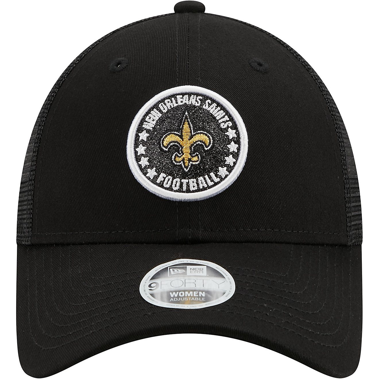 New Era Women's New Orleans Saints Sparkle Trucker 9FORTY Cap                                                                    - view number 3