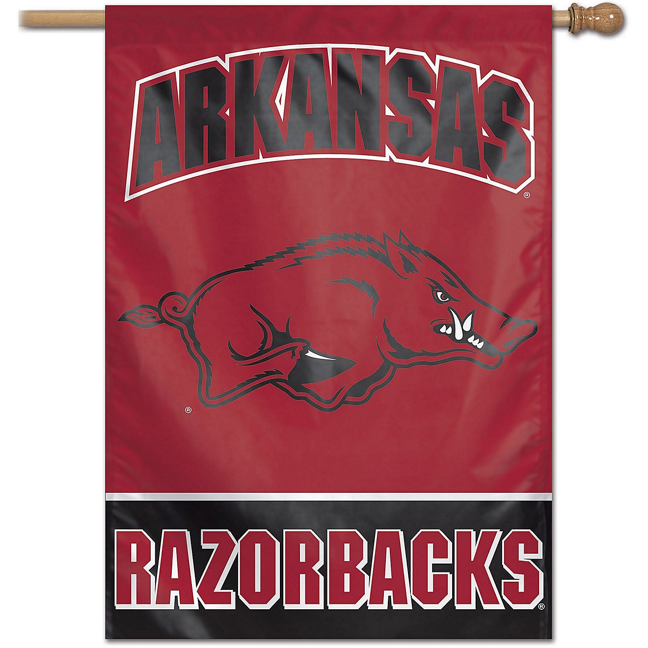 WinCraft University of Arkansas 28 in x 40 in Vertical Flag                                                                      - view number 1