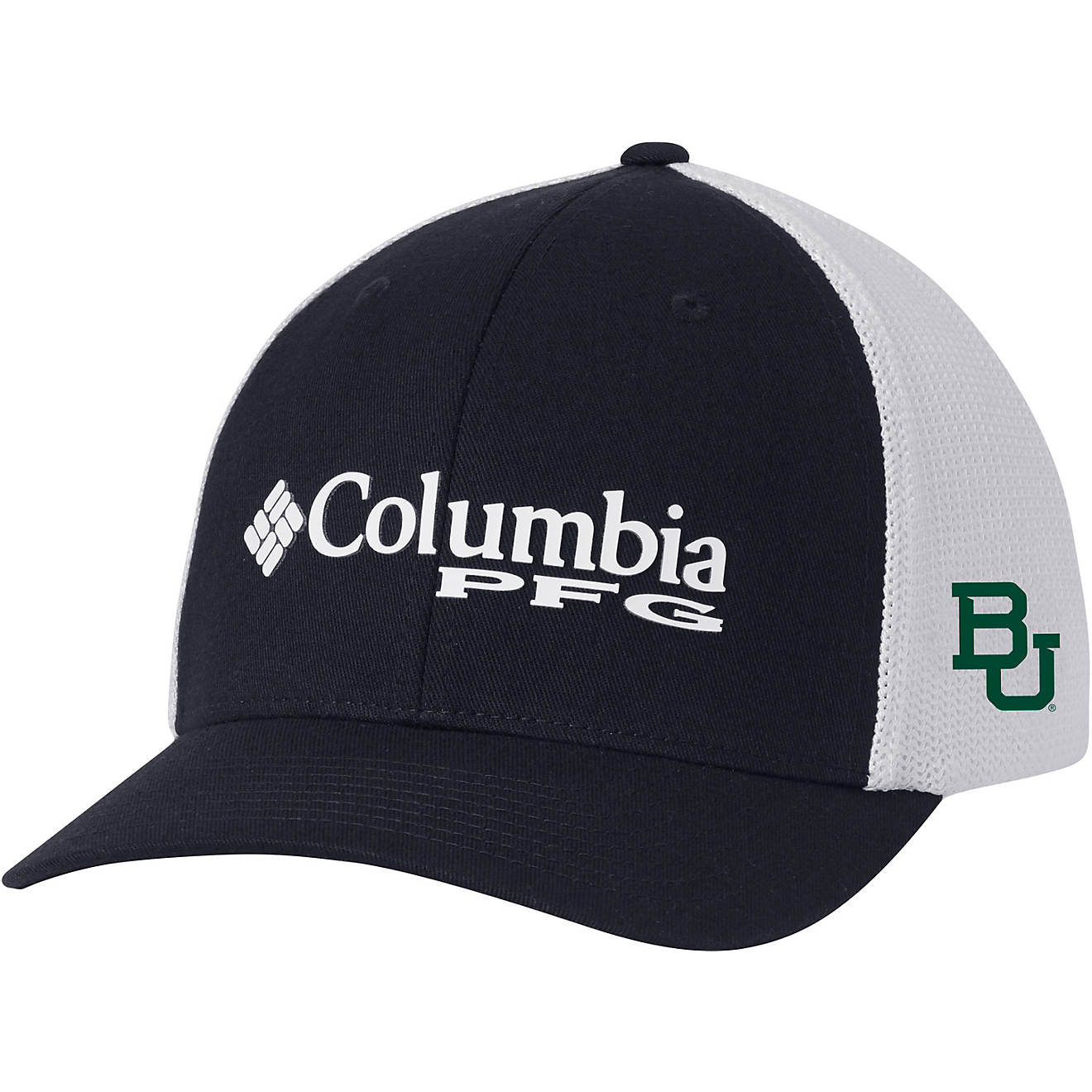 Columbia Sportswear Men's Baylor University PFG Mesh Fitted Ball Cap                                                             - view number 1
