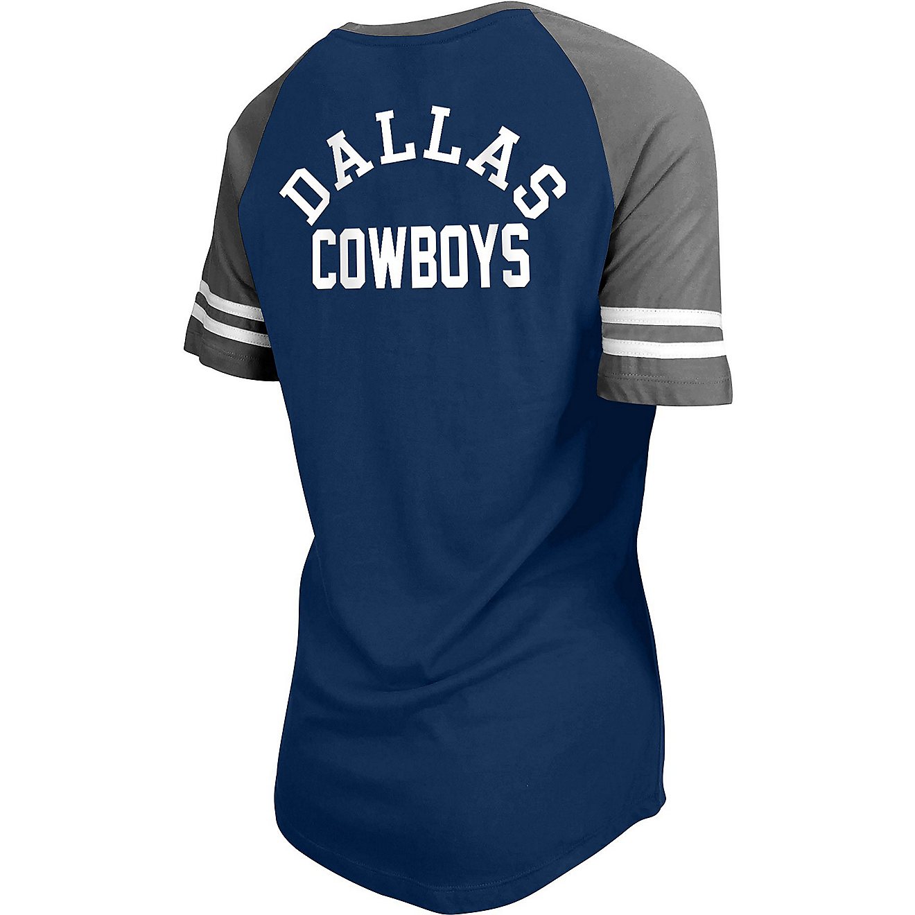 New Era Women's Dallas Cowboys Lace Up Raglan T-shirt                                                                            - view number 3
