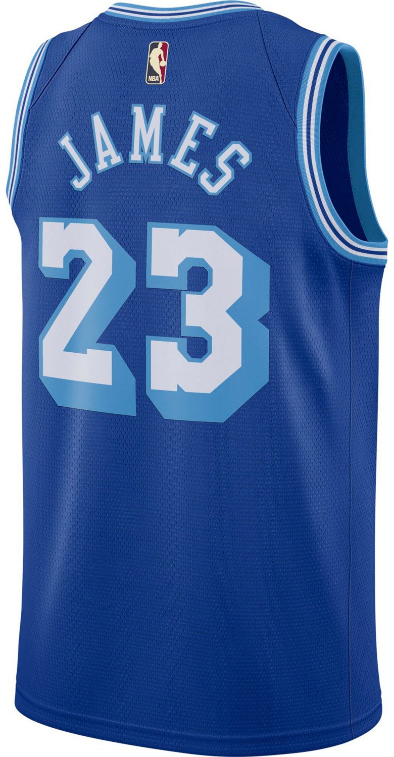 lebron in blue lakers jersey