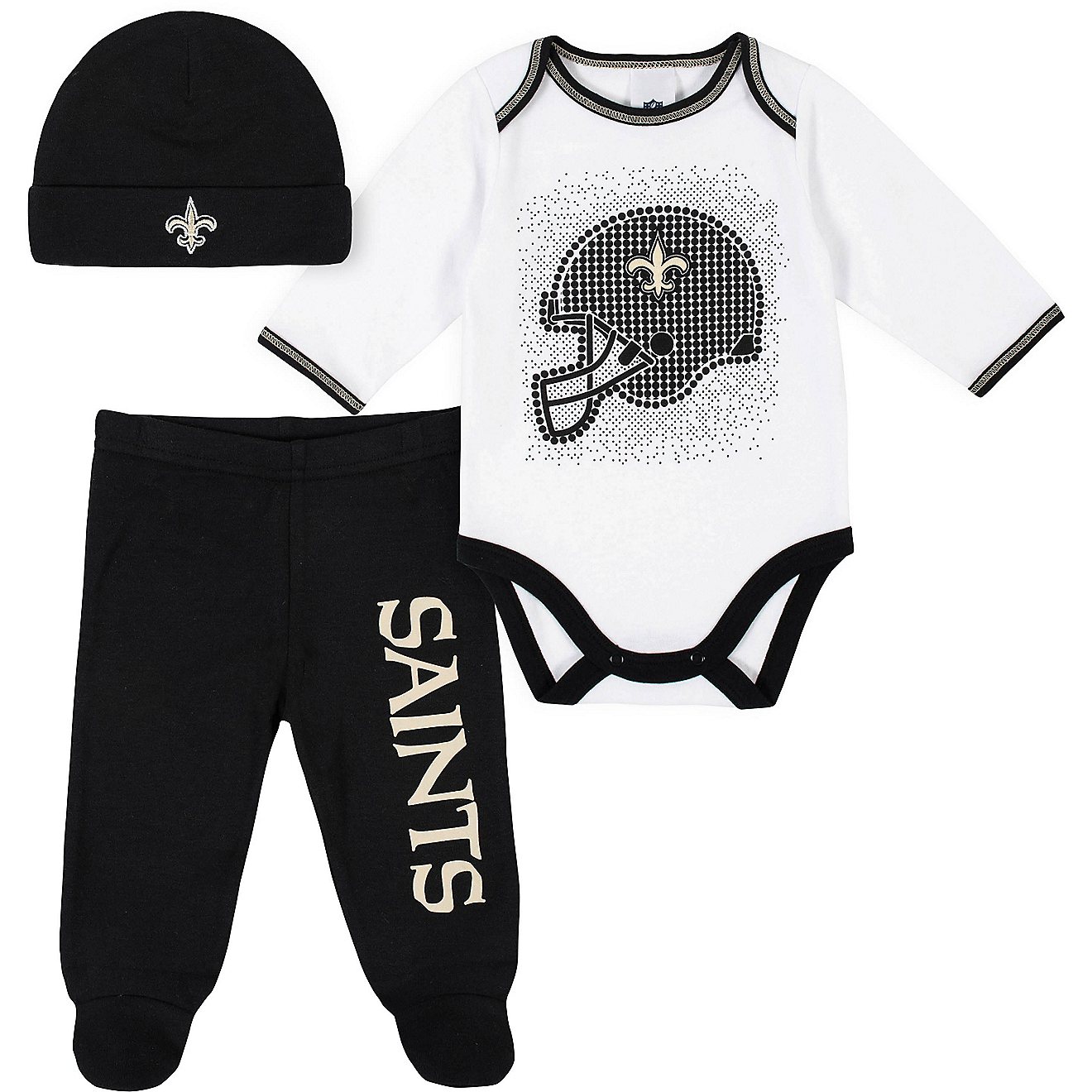 Gerber Infant Boys' New Orleans Saints Bodysuit, Pants and Cap Set                                                               - view number 1