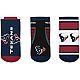For Bare Feet Houston Texans Show Me the Money No-Show Socks 3 Pack                                                              - view number 3 image