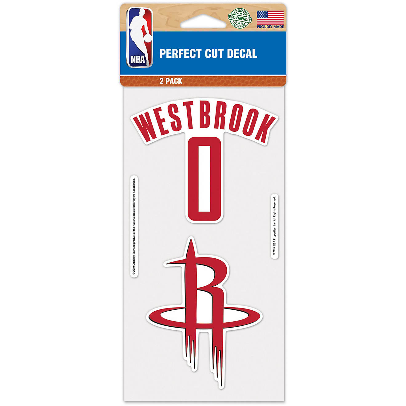 WinCraft Houston Rockets James Harden Perfect Cut Decals 2-Pack                                                                  - view number 1