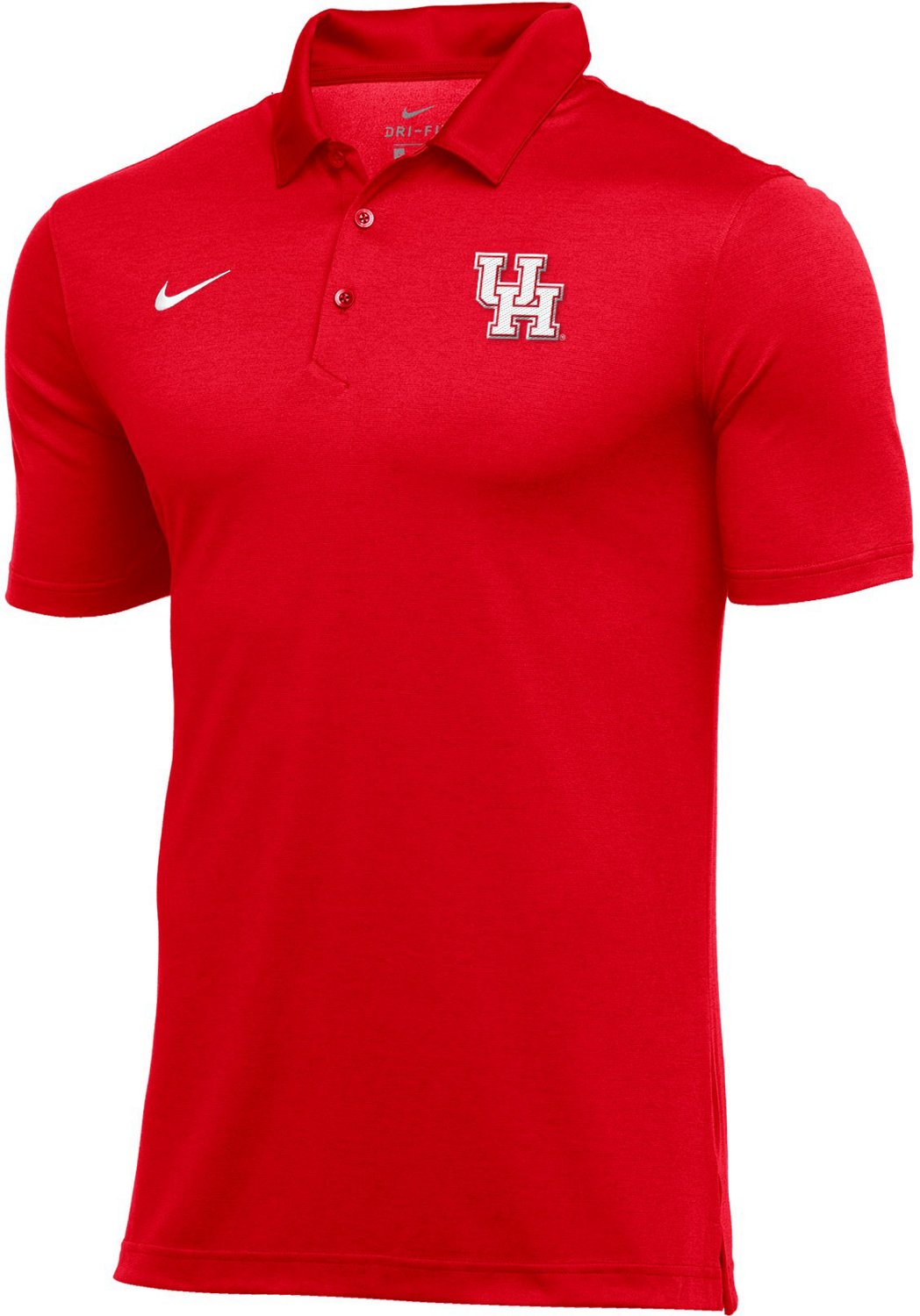 Nike Men's University of Houston Dry Stripe Polo Shirt Academy