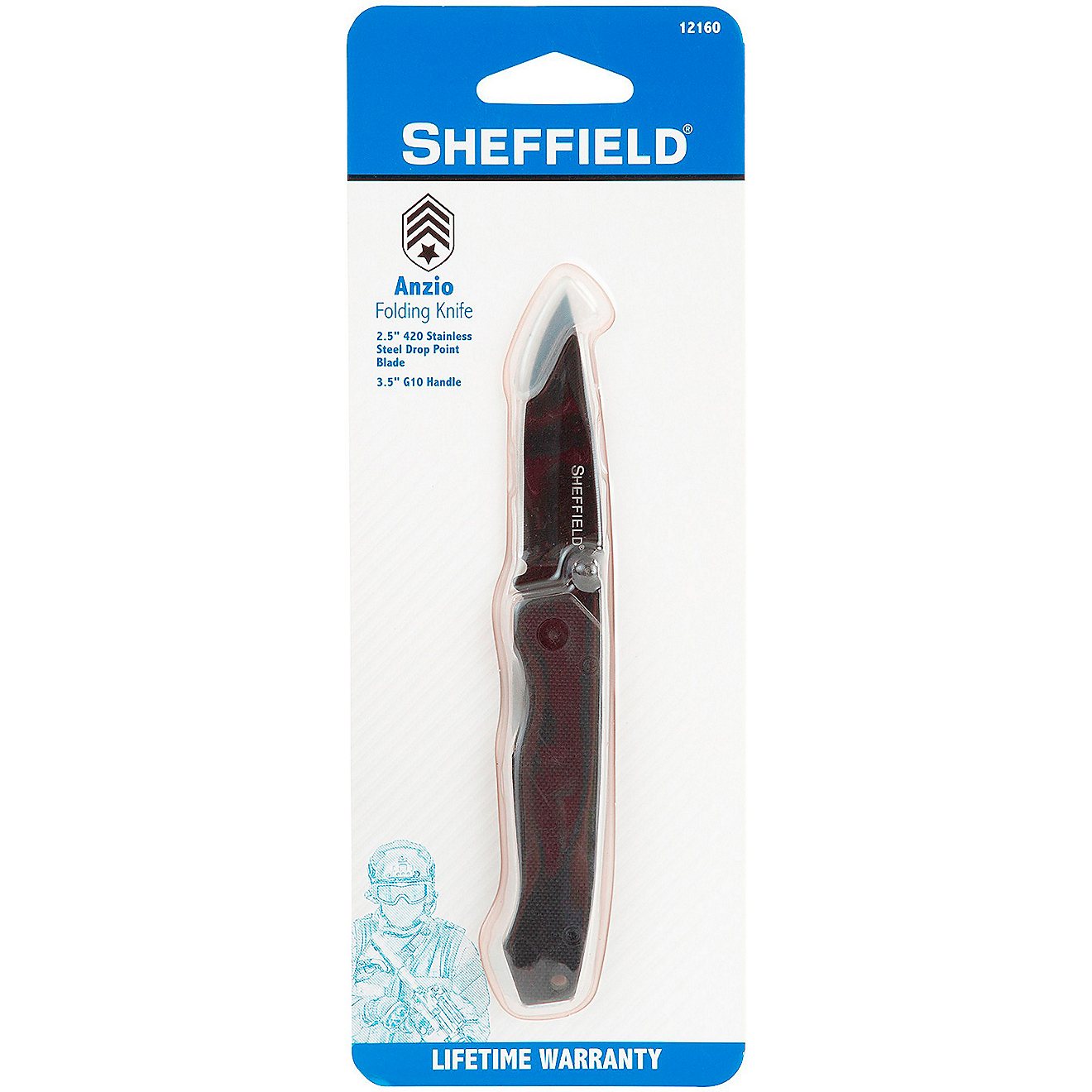 Sheffield Anzio 2.5 in Drop-Point Folding Knife                                                                                  - view number 6