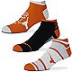 For Bare Feet University of Texas Show Me the Money No-Show Socks 3 Pack                                                         - view number 1 image