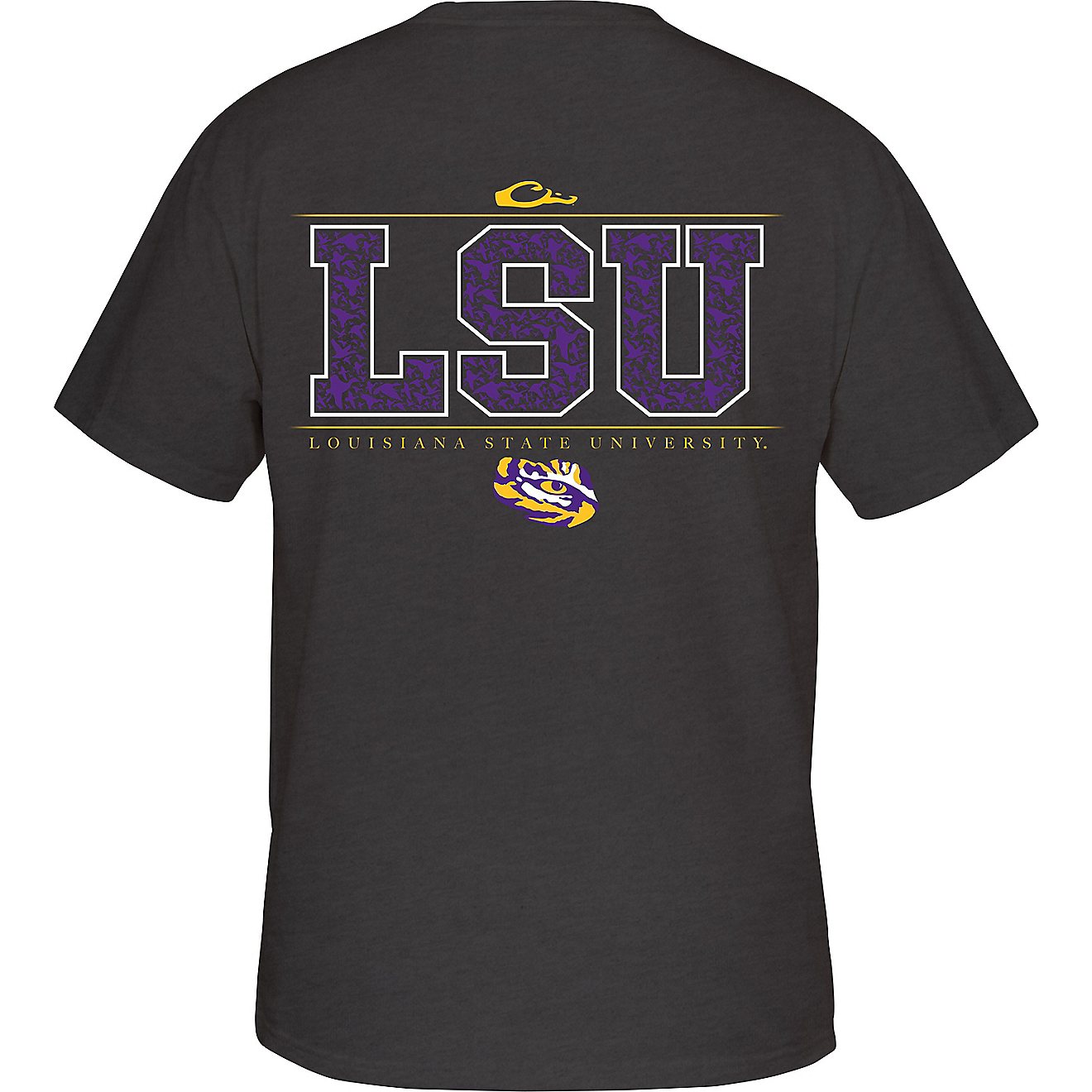 Drake Men's Louisiana State University Block Logo T-shirt                                                                        - view number 1