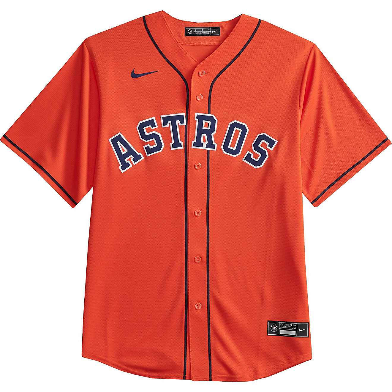 Nike Men's Houston Astros Blank Official Replica Alt Jersey                                                                      - view number 1