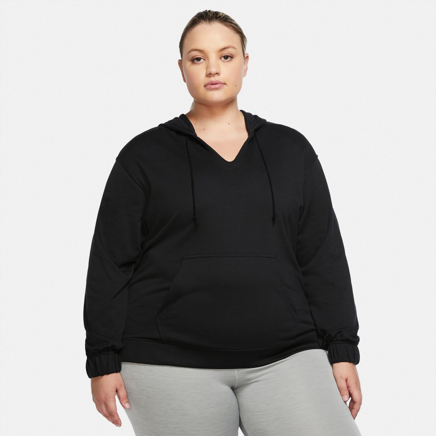 nike women's yoga jersey cropped hoodie