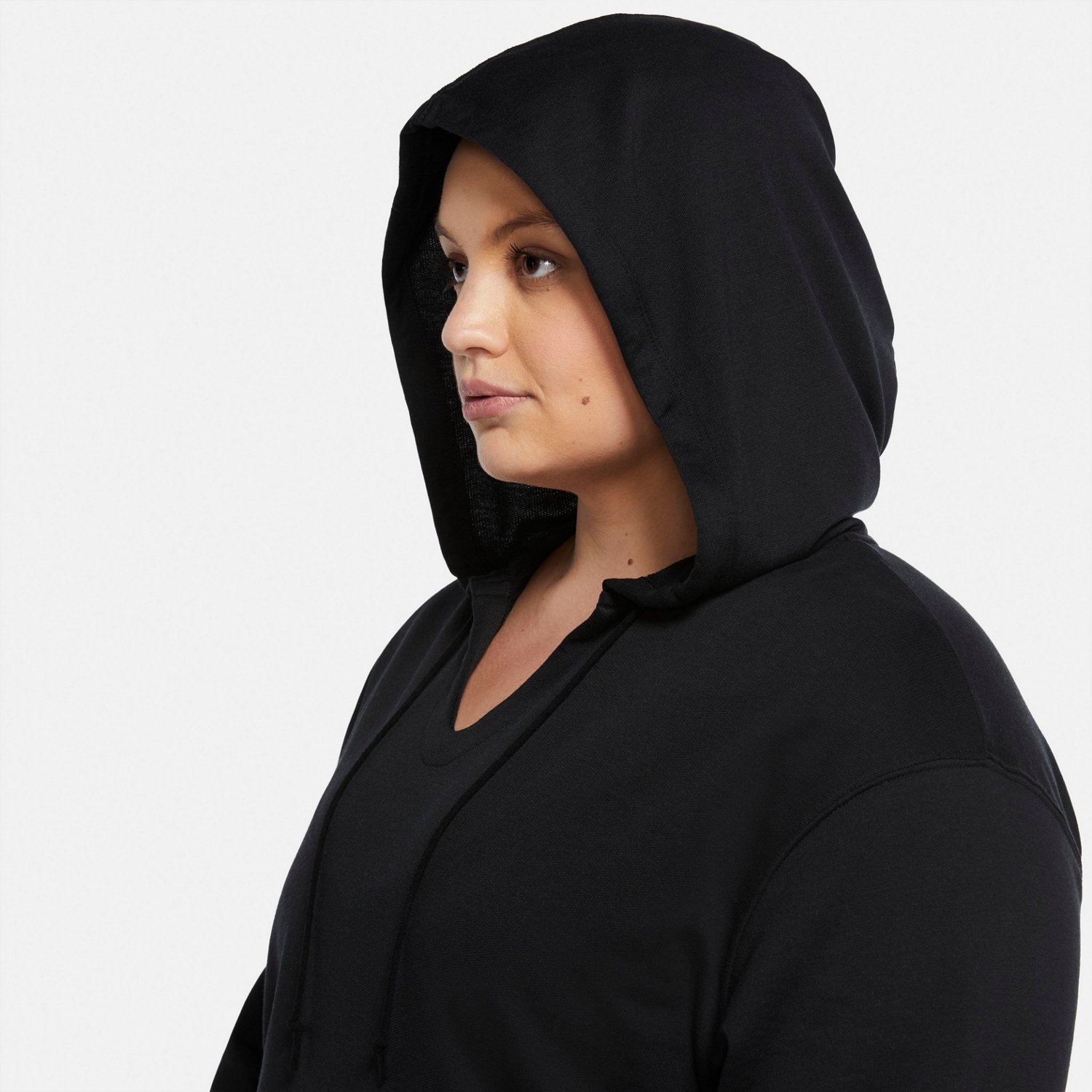Nike Women's Yoga LS CU Plus Size Pullover Hoodie Academy