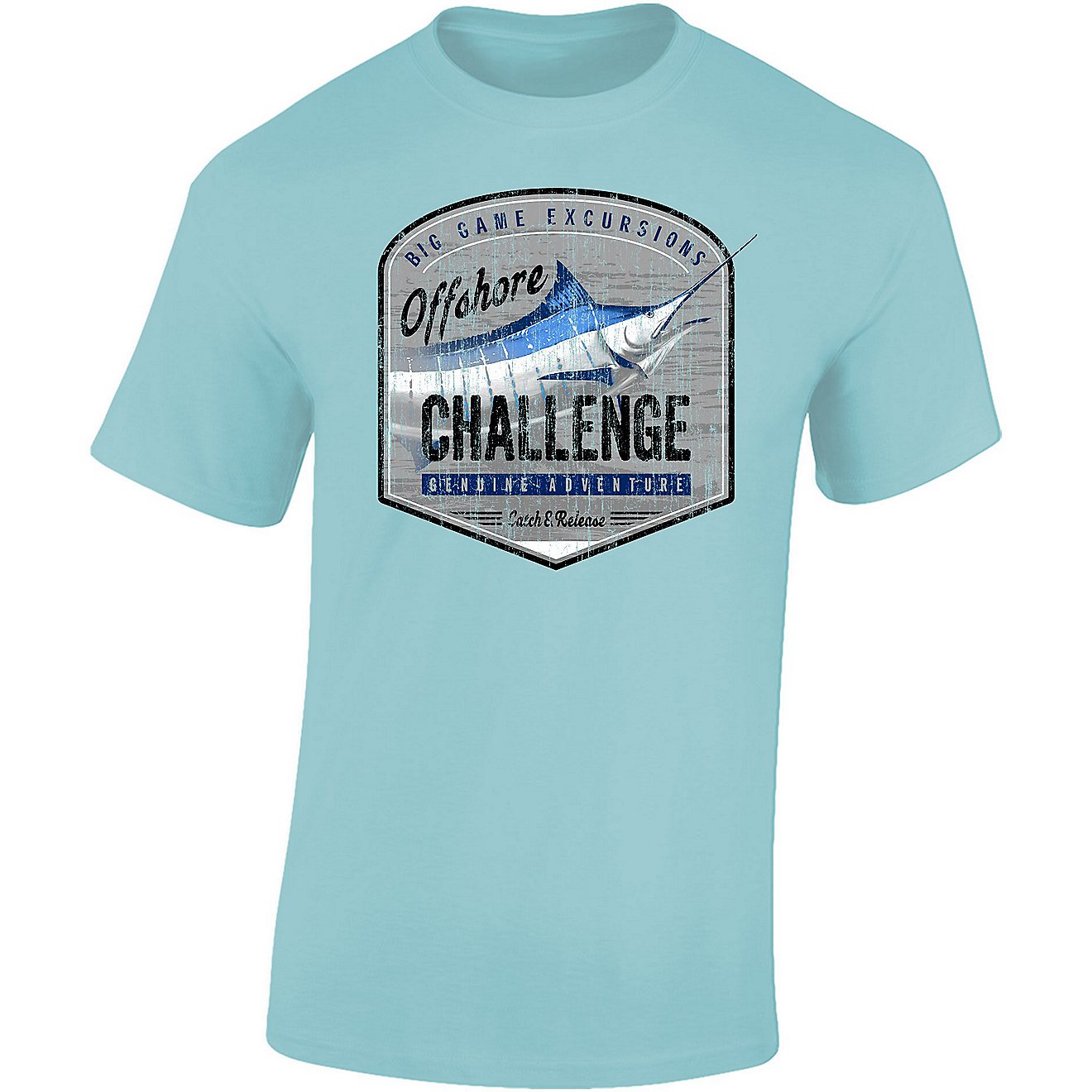 Academy Sports + Outdoors Men's Offshore Challenge Short Sleeve T-shirt                                                          - view number 1