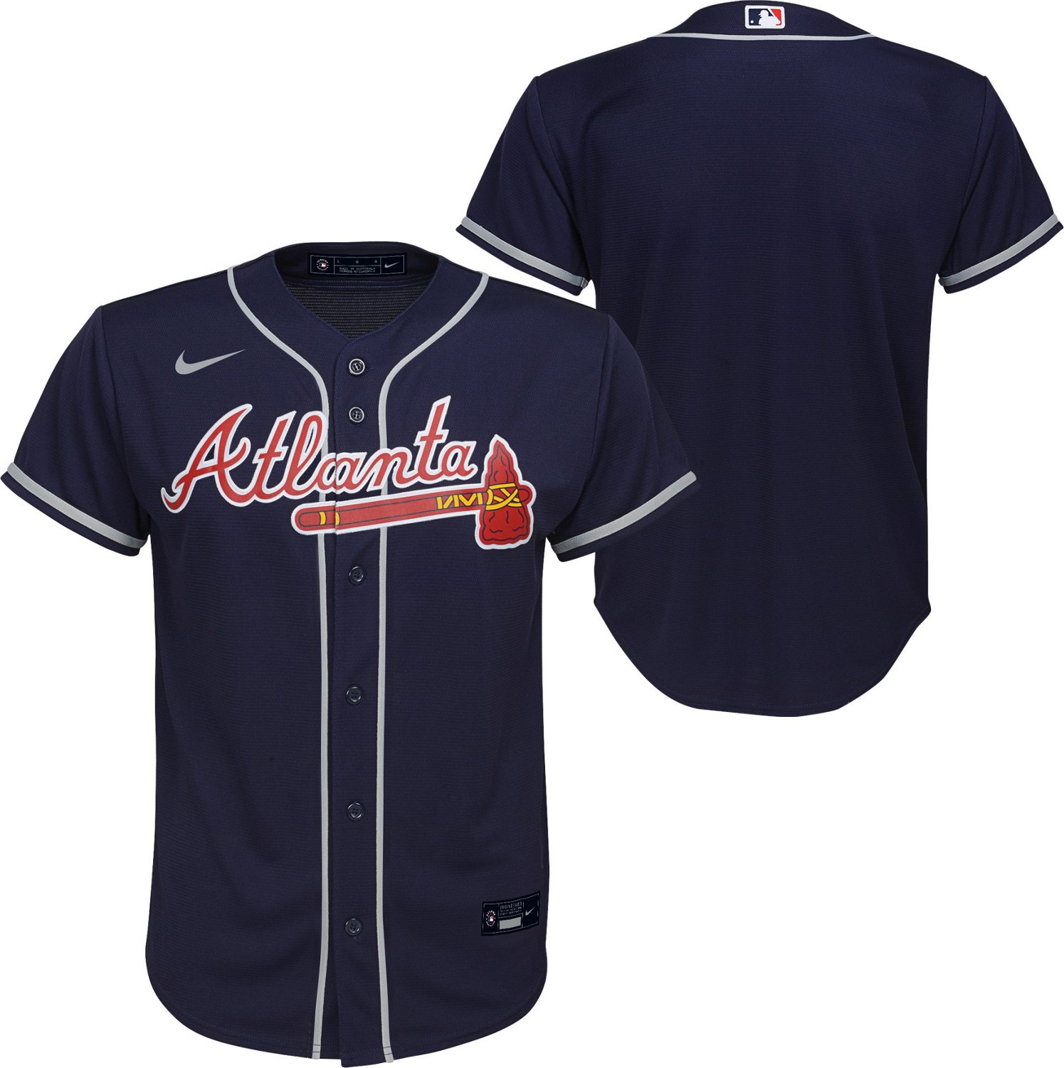 Nike Youth Atlanta Braves Team Replica Finished Jersey | Academy