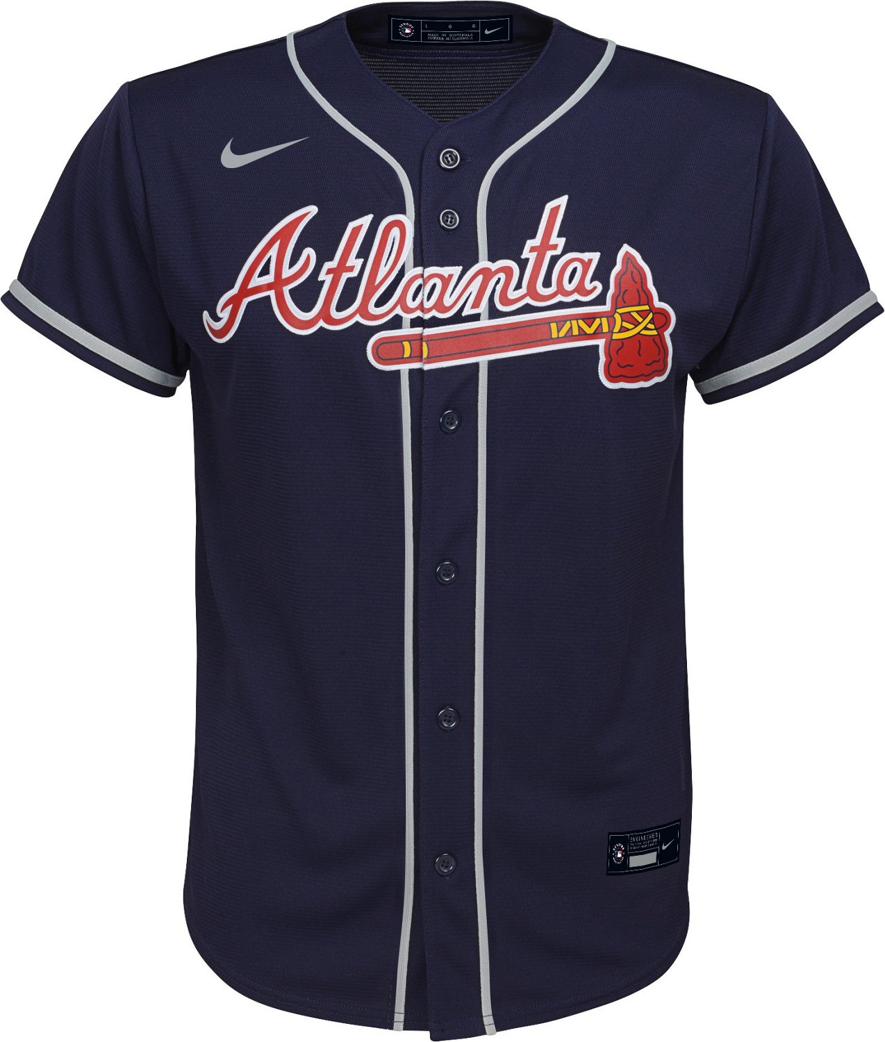 Nike Youth Atlanta Braves Team Replica Finished Jersey Academy