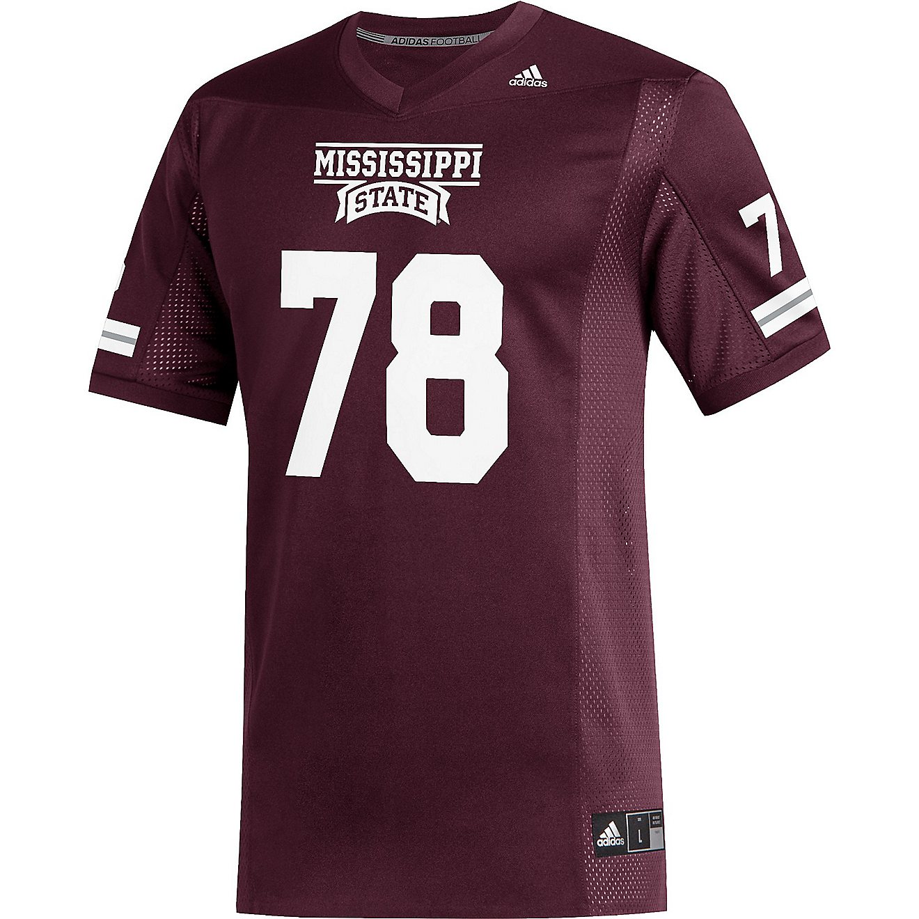 adidas Men's Mississippi State University Replica Football Jersey                                                                - view number 1