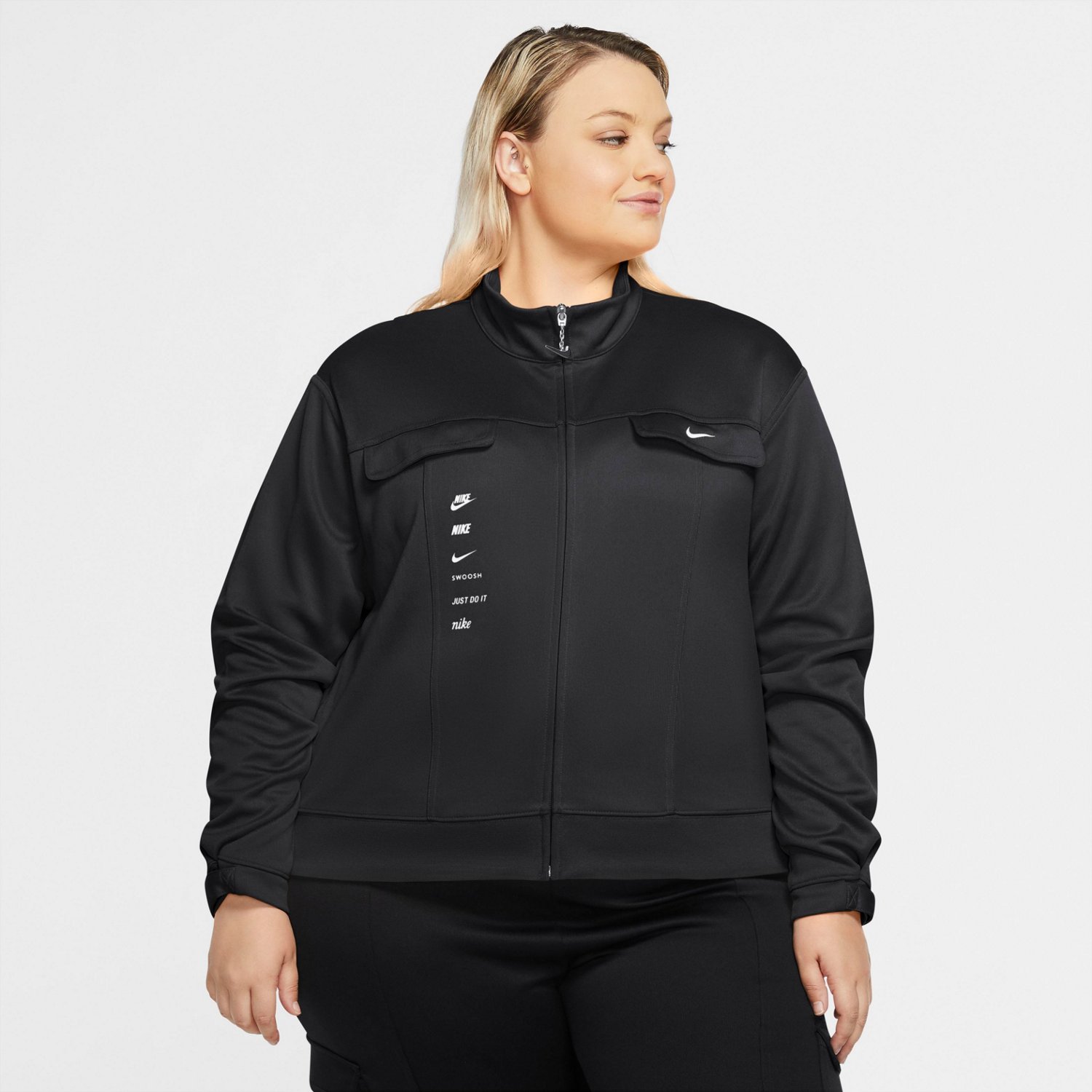 Nike Women's Sportswear Swoosh PolyKnit Plus Size Jacket | Academy