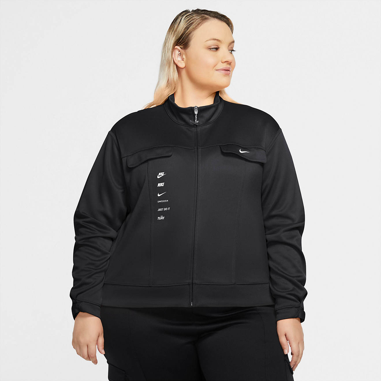Nike Women's Sportswear Swoosh PolyKnit Plus Size Jacket | Academy