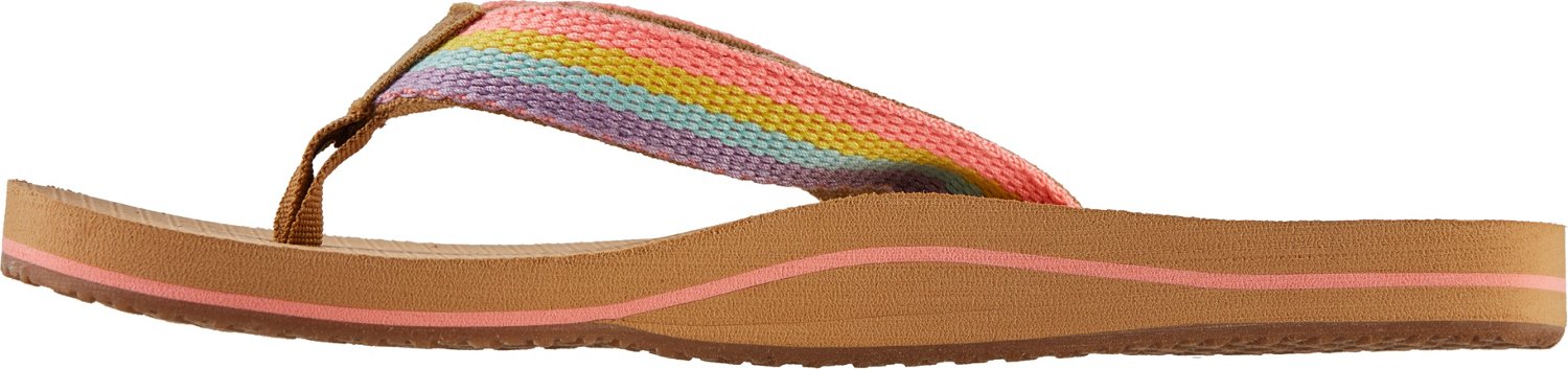 womens rainbow flip flops with rhinestones