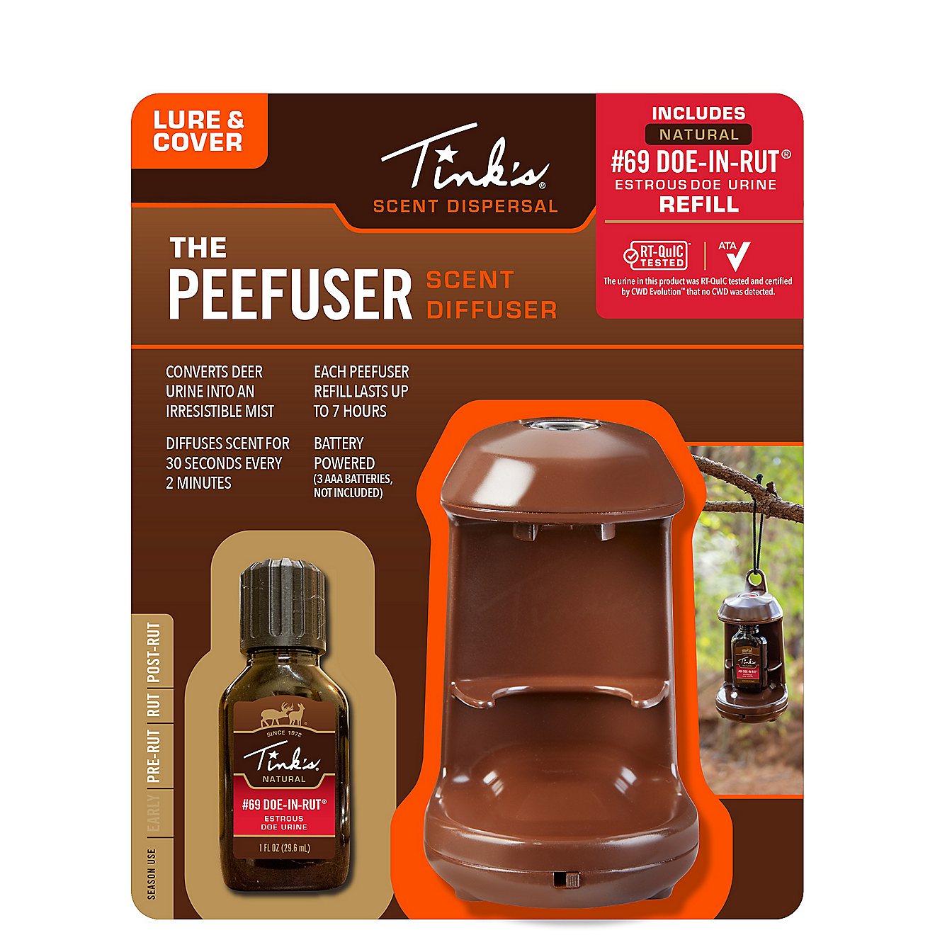 Tink's Peefuser Deer Scent Diffuser with Tink's #69 Doe-in-Rut Natural Refill                                                    - view number 1