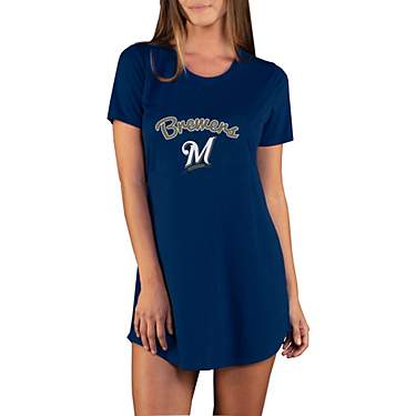 College Concept Women's Milwaukee Brewers Marathon Nightshirt T-shirt                                                           