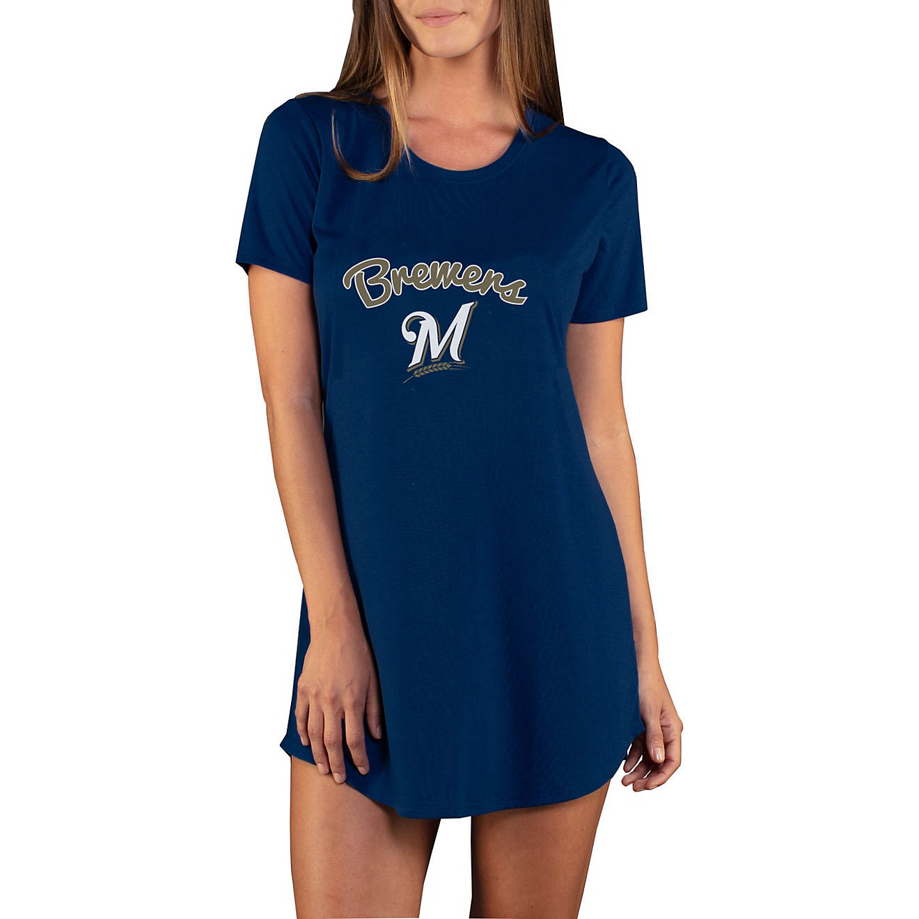 College Concept Women's Milwaukee Brewers Marathon Nightshirt T-shirt                                                            - view number 1