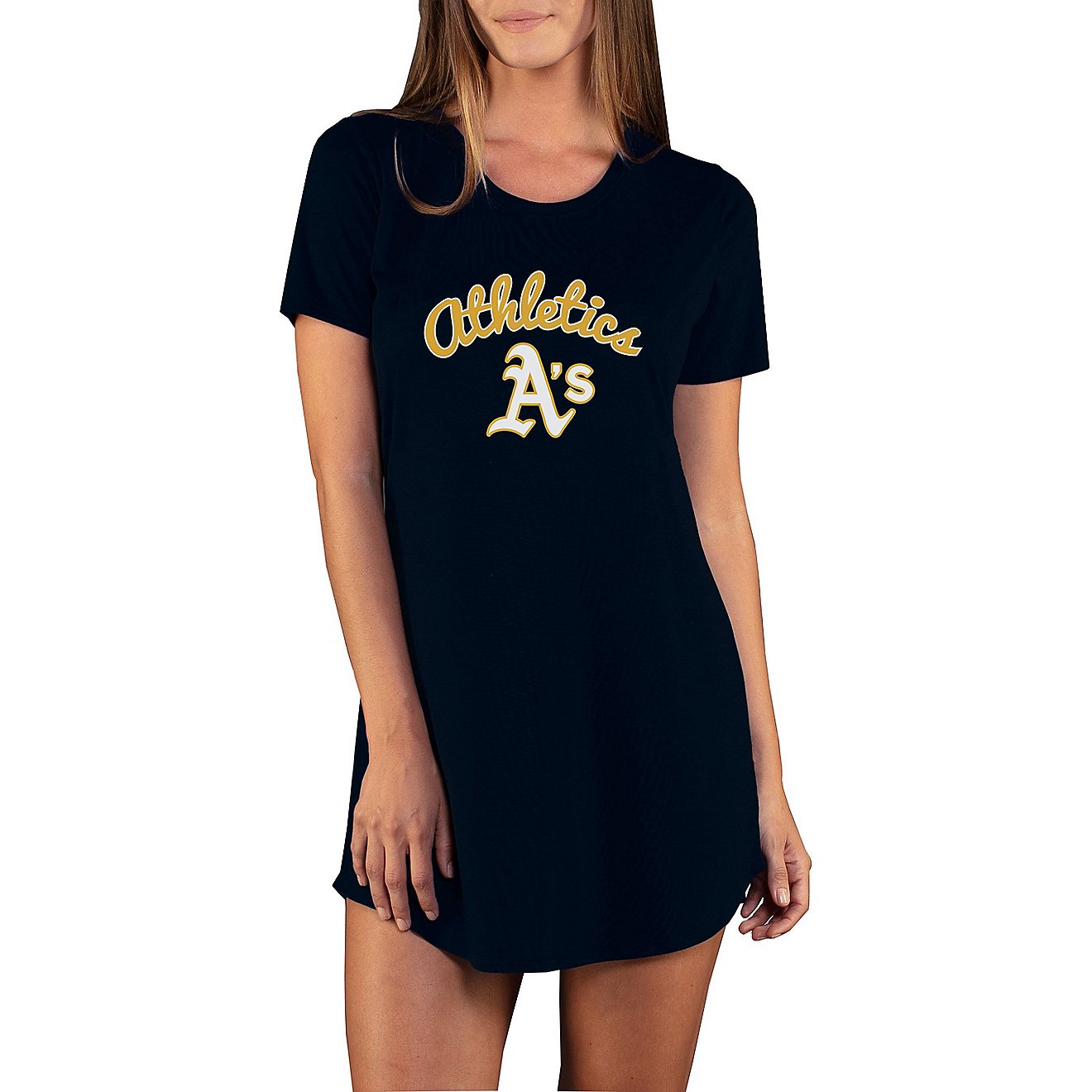 College Concept Women's Oakland Athletics Marathon Nightshirt T-shirt                                                            - view number 1