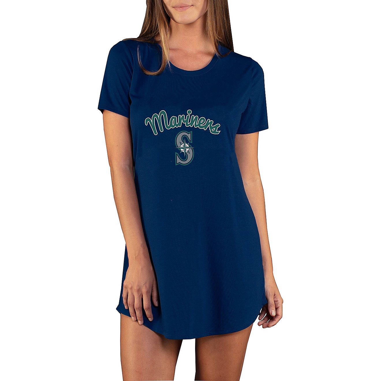 College Concept Women's Seattle Mariners Marathon Nightshirt T-shirt                                                             - view number 1