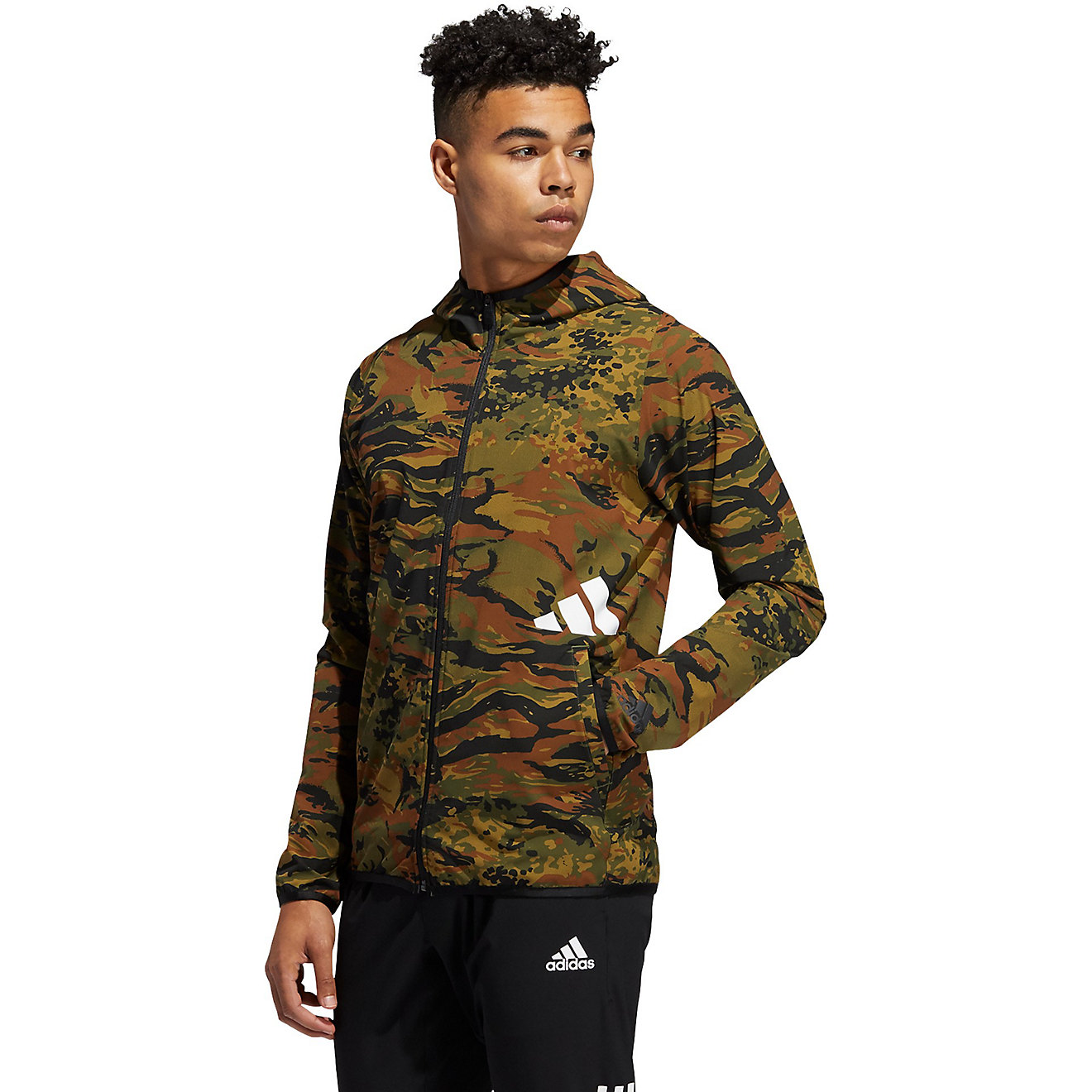 loungewear adidas full zip hoodie chalk green
