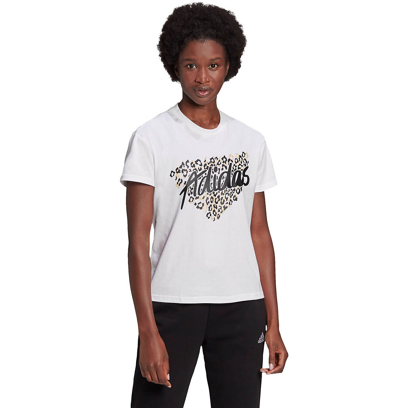adidas Women's Leopard Graphic T-shirt                                                                                           - view number 1