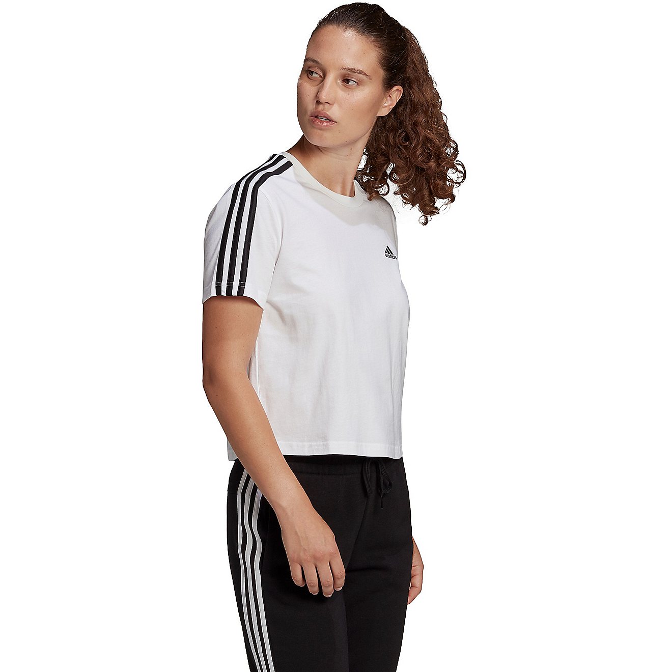 Adidas Women's 3-Stripes Cropped T-shirt                                                                                         - view number 9