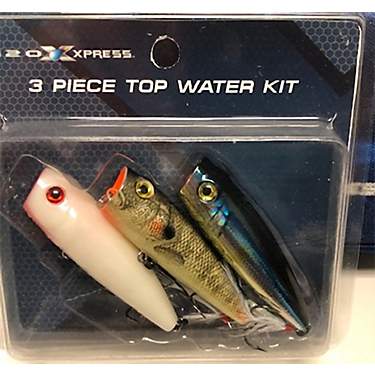 H2O Xpress Top Water 3-Piece Hard Bait Kit                                                                                      