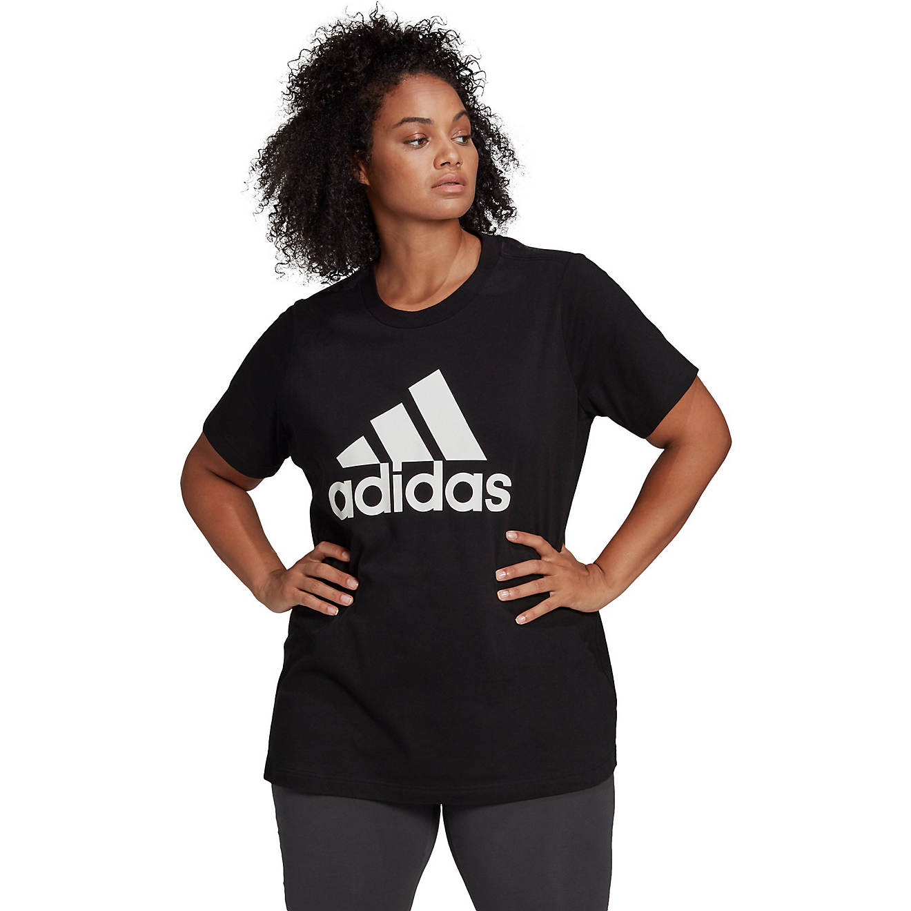 Adidas Women's Plus Size Badge of Sport Short Sleeve T-shirt                                                                     - view number 1